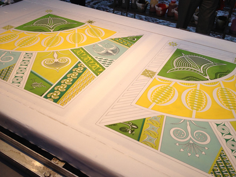 Screen printing on clearance silk scarves