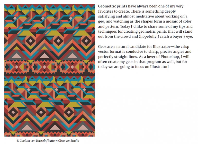 From the Textile Design Lab Complex Geometrics Design Tutorial