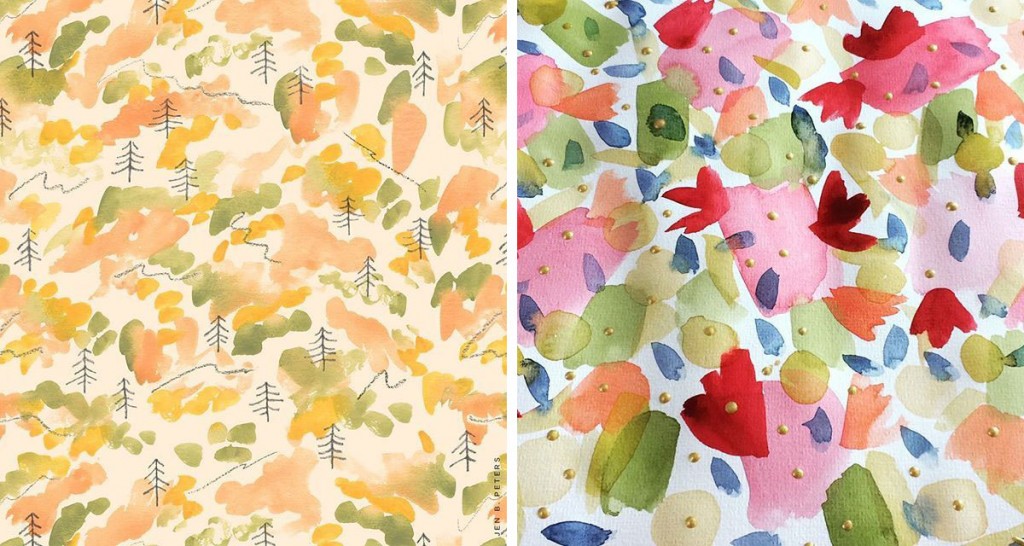 (L) Pattern by Jen Peters (R) Pattern by Studio Josien