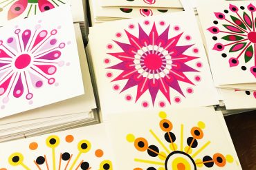 geometric pattern design greeting cards