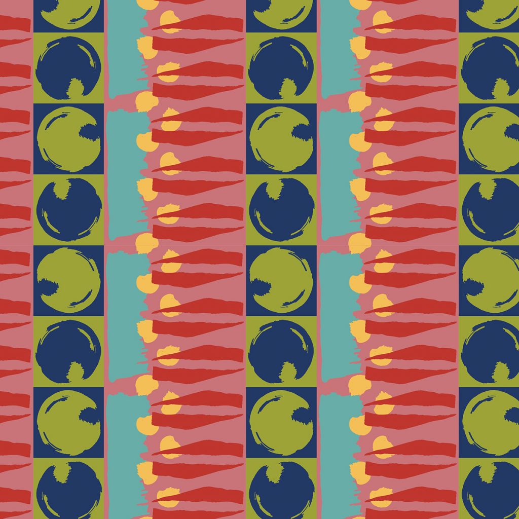 Retro abstract surface pattern design for textile print