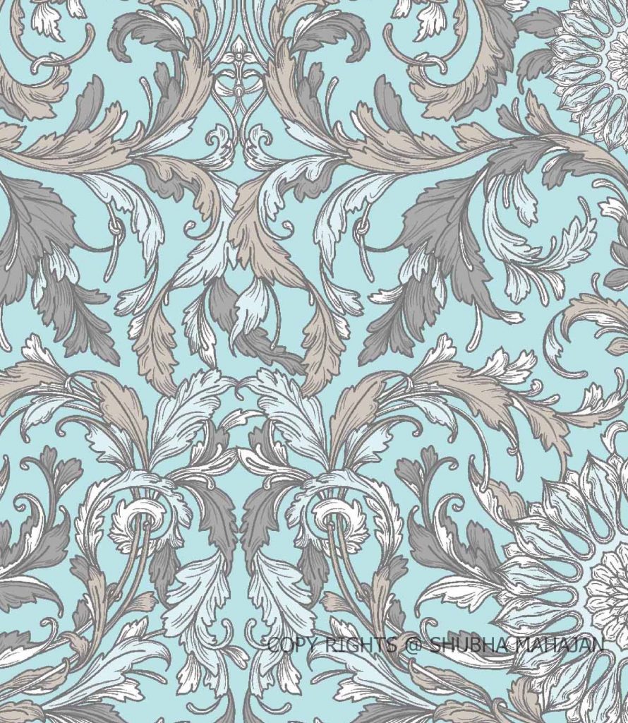 damask floral pattern