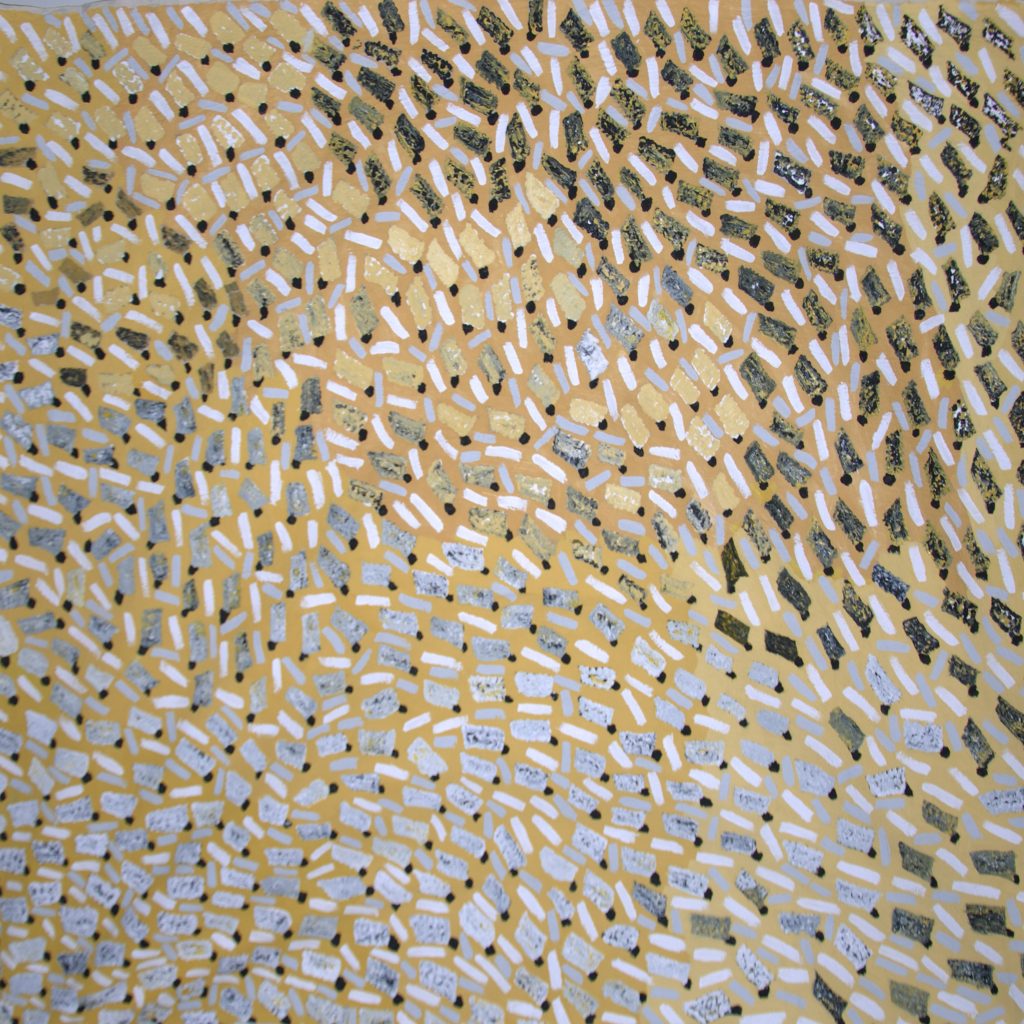 Gold cutout pattern by Maria Mbereshu