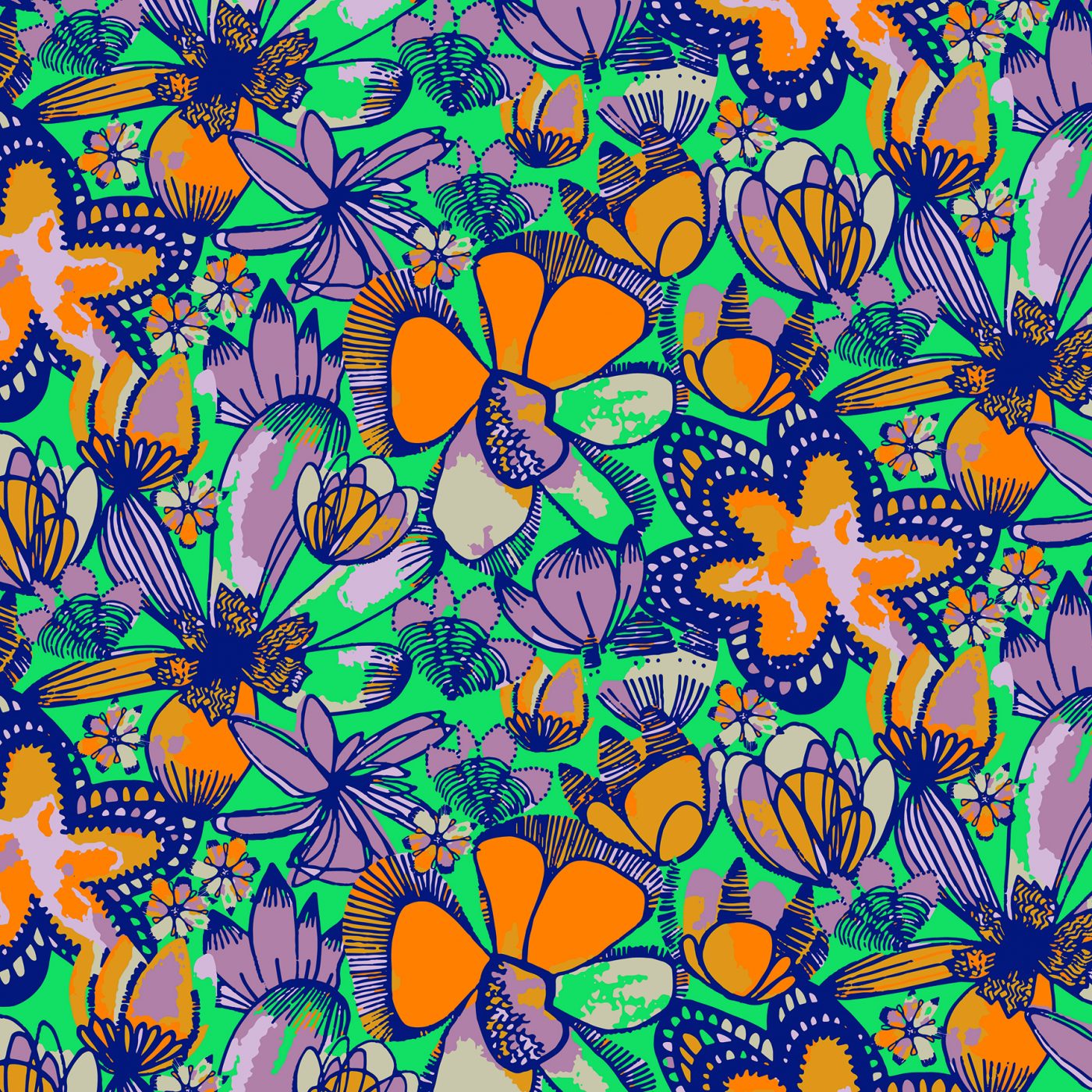 Hand-Drawn Floral Patterns by Clare Martin - Pattern Observer