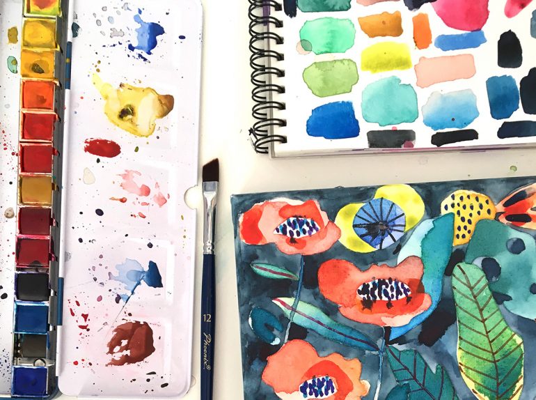 Magical Watercolors by Maria Montiel - Pattern Observer